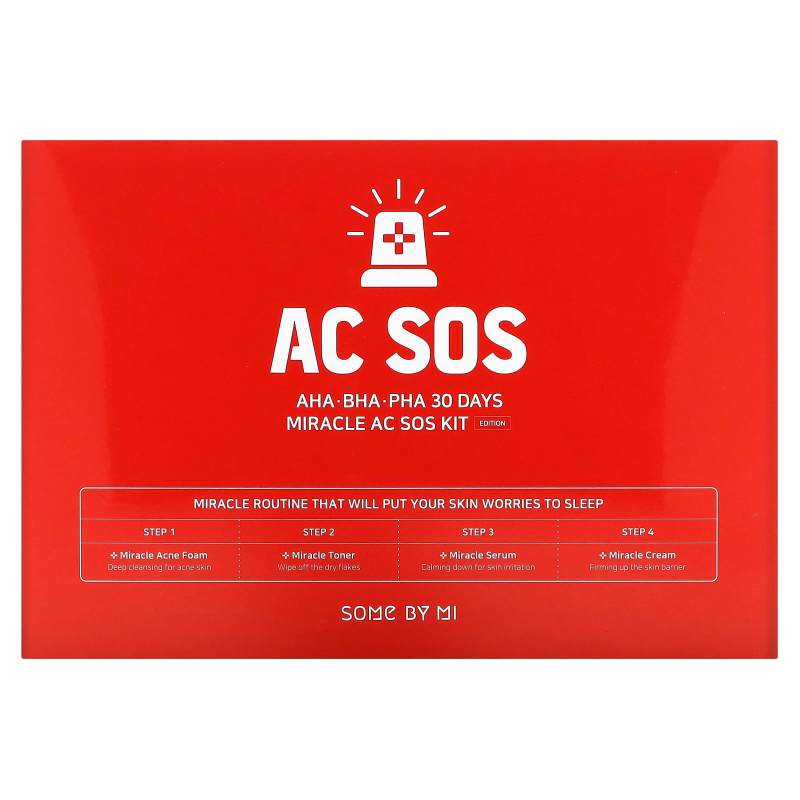 SOME BY MI, AHA. BHA. PHA 30 Days Miracle AC SOS Kit, Edition, 4 Piece Kit
