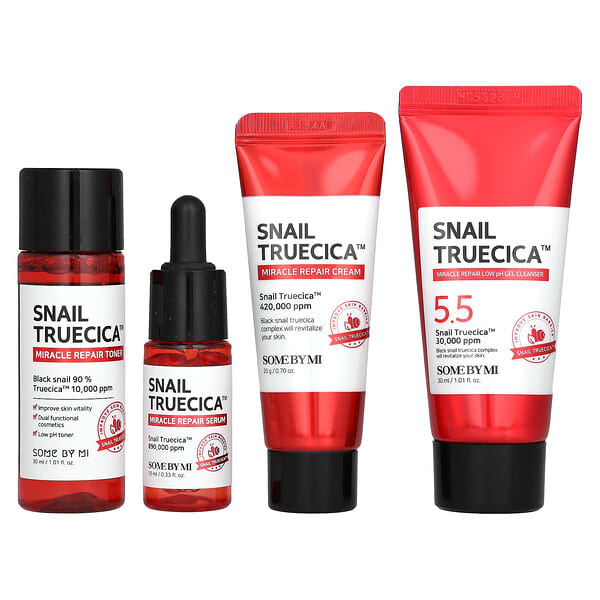 SOME BY MI, Snail Truecica Miracle Repair Starter Kit, 4 Piece Kit