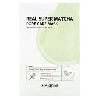 SOME BY MI, Real Super Matcha, maschera di bellezza per la cura dei pori, 1 foglio, 20 g