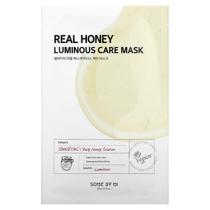 Real Honey, Luminous Care Beauty Mask, 1 Sheet, 0.7 oz (20 g)