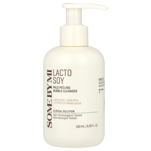 SOME BY MI, 락토 대두, 마일드 필링 버블 클렌저, 180ml(6.08fl oz)