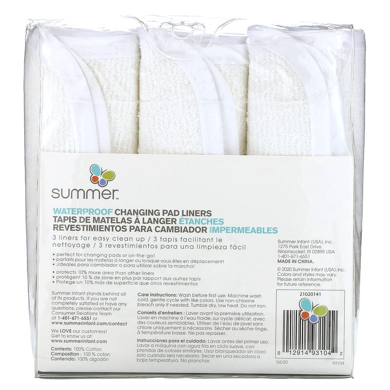 Water Proof Changing Pad Liners, 3 Count