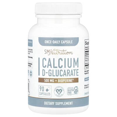 SMnutrition, Calcium D-Gluconate + BioPerine®, 90 Capsules