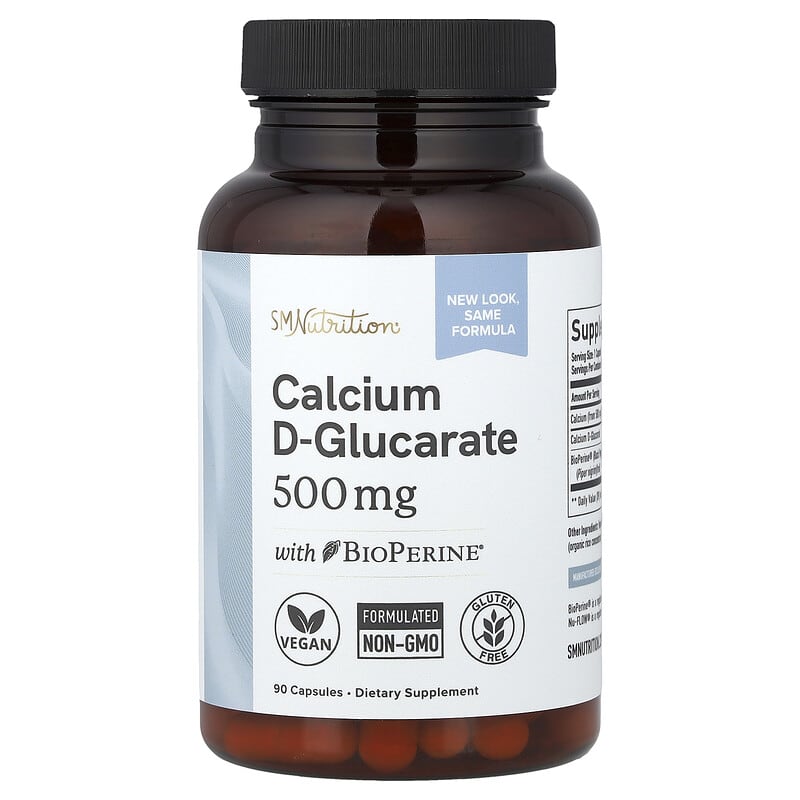 glutathione and calcium d-glucarate Calcium D-Glucarate with BioPerine®, 90 Capsules