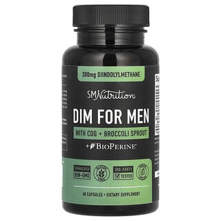 SMNutrition, DIM para hombres, 300 mg, 60 cápsulas
