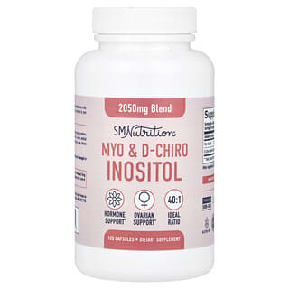 SMNutrition‏, MYO ו-D-Chiro Inositol,‏ 120 כמוסות