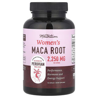 SMNutrition, Rădăcină de Maca pentru femei, 2.250 mg, 120 capsule (750 mg per capsulă)