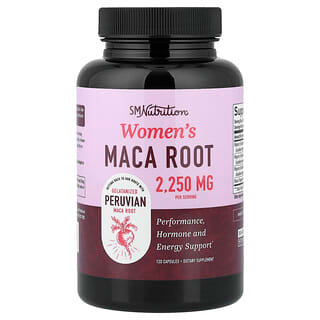 SMNutrition, Akar Maca Wanita, Akar Maca Peru Gelatinisasi, 120 Kapsul