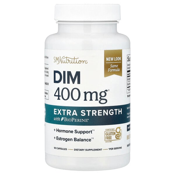 SMNutrition, DIM，特強型，400 毫克，90 粒膠囊