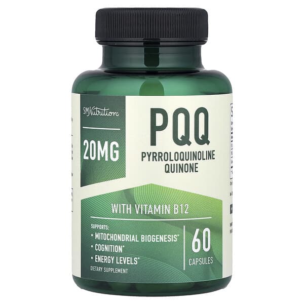 SMNutrition, 含維生素 B12 的 PQQ 吡咯喹啉醌膠囊，60 粒
