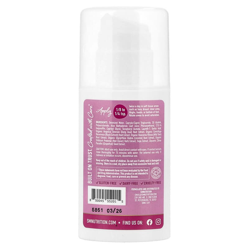 Cremă cu fito-estrogen, fără parfum, 4 oz