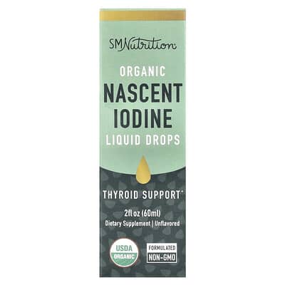 SMNutrition, Organic Virgin Iodine Liquid Drops, Unflavored, 2 fl oz (60 ml)