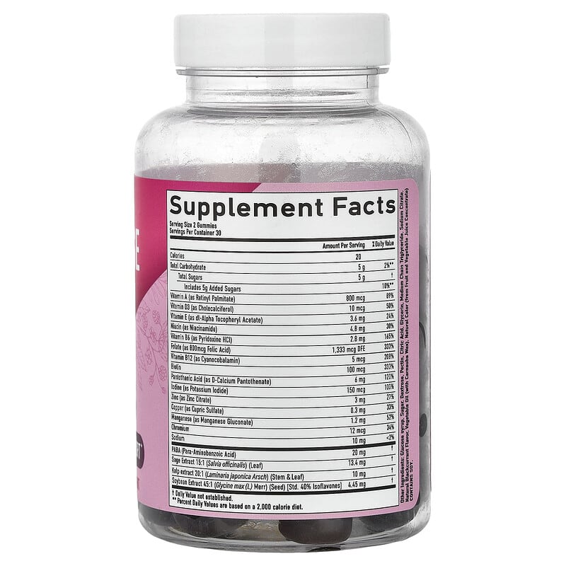 Menopause Support Gummies、ブラックカラント、グミ60粒