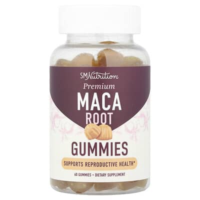SMnutrition, Premium Maca Root Gummies, Passionfruit Flavor, 60 Gummies