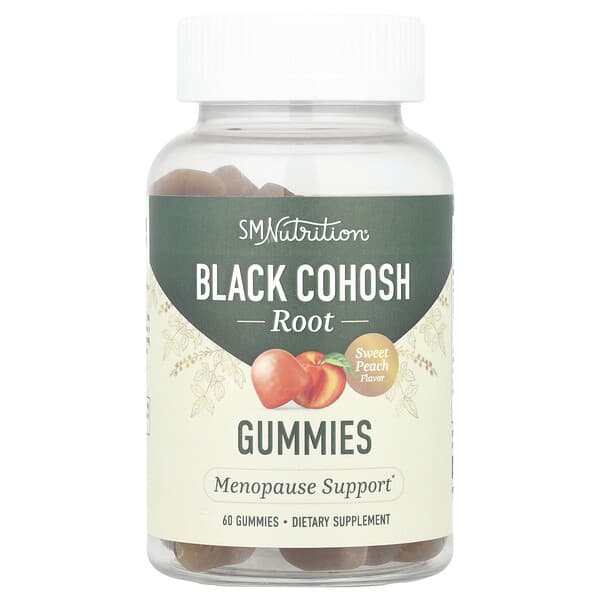 SMNutrition Black Cohosh Root Gummies, Sweet Peach, 60 Gummies