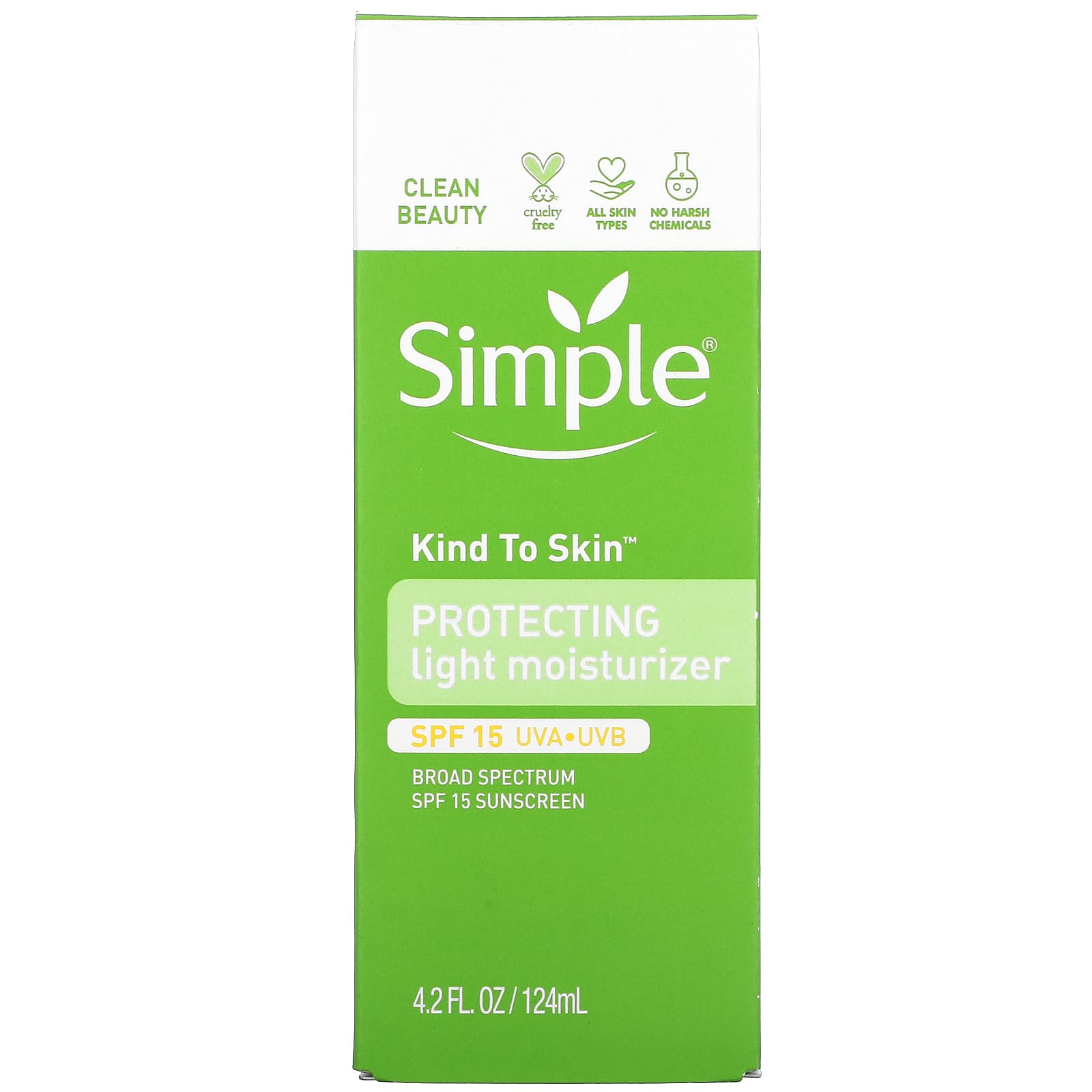 Simple Skincare, Kind to Skin, Protecting Light Moisturizer, SPF 15, 4.