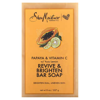 SheaMoisture, Revive & Brighten Bar Soap, Papaya & Vitamin C, 227 g (8 oz.)