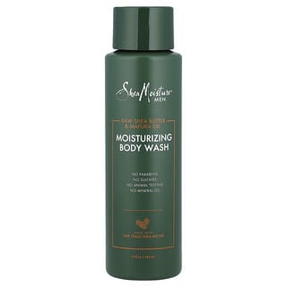 SheaMoisture, Men, Manteca de karité y aceite de mafura crudos, Jabón corporal humectante, 444 ml (15 oz. Líq.)
