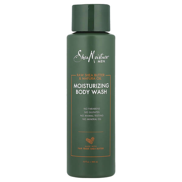 SheaMoisture, 남성용, 무가공 시어버터 & 마푸라 오일, 보습 바디 워시, 444ml(15fl oz)