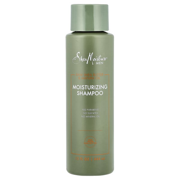 SheaMoisture, 남성용, 보습 샴푸, 무가공 시어버터 및 마푸라 오일, 444ml(15.8oz)