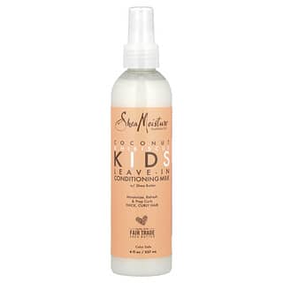 SheaMoisture, Bambini, Latte balsamo senza risciacquo con burro di karité, capelli spessi e ricci, cocco e ibisco, 237 ml