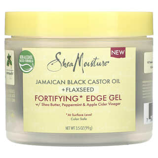 SheaMoisture, Jamaican Black Castor Oil + Flaxseed, Fortifying Edge Gel, 3.5 oz (99 g)