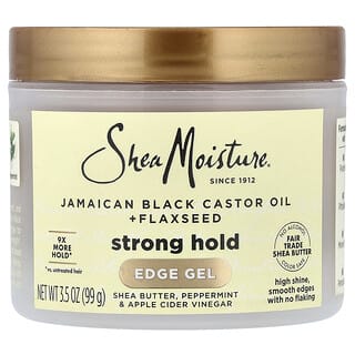 SheaMoisture, Jamaican Black Castor Oil + Flaxseed, Fortifying Edge Gel, 3.5 oz (99 g)