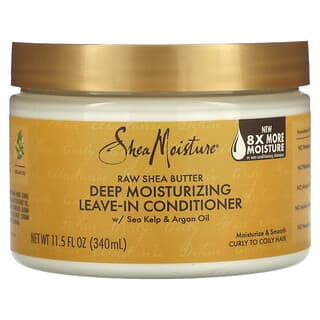 SheaMoisture, Raw Shea Butter, Deep Moisturizing Leave-In Conditioner, Curly to Coily Hair, 11.5 fl oz (340 ml)