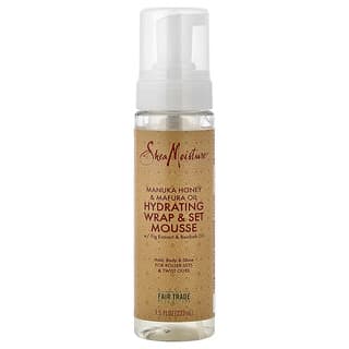 SheaMoisture, 수분 공급 랩 앤 세트 무스, 무화과 추출물 및 바오밥 오일 함유, 222ml(7.5fl oz)