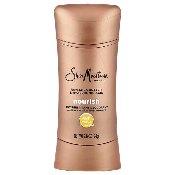 SheaMoisture, 땀 억제제 데오드란트, 너리시, 무가공 시어버터 및 히알루론산, 74g(2.6oz)