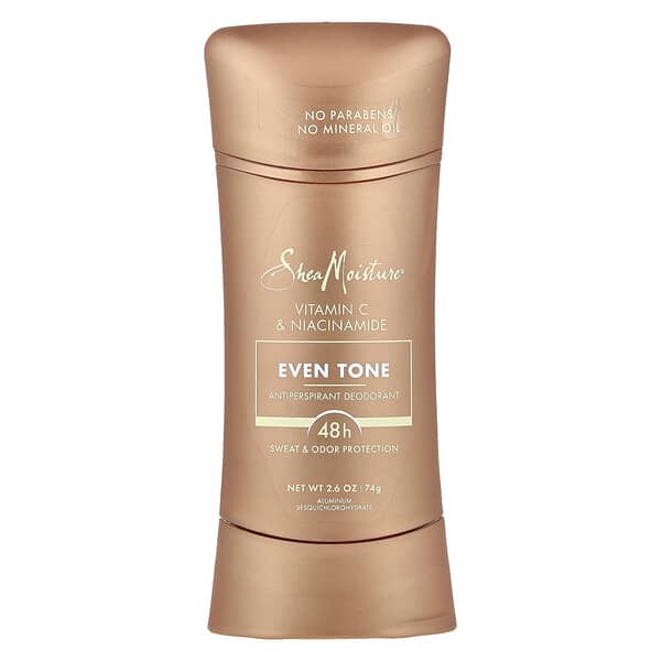 SheaMoisture, Even Tone, 땀 억제제 데오도런트, 비타민C 및 나이아신아마이드, 74g(2.6oz)