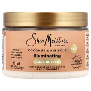 SheaMoisture, Body Butter, Illuminating, Kelapa & Hibiscus, 326 g (11,5 ons)