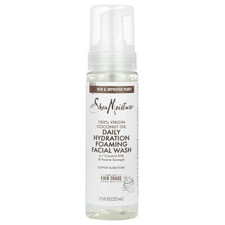 SheaMoisture, Daily Hydration Foaming Facial Wash, 100% Virgin Coconut Oil, 7.5 fl oz (222 ml)
