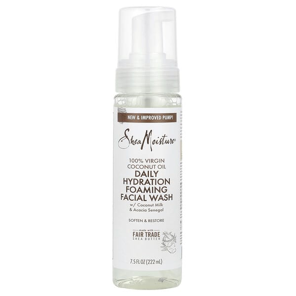 SheaMoisture, Daily Hydration Foaming Facial Wash, 100 Virgin Coconut
