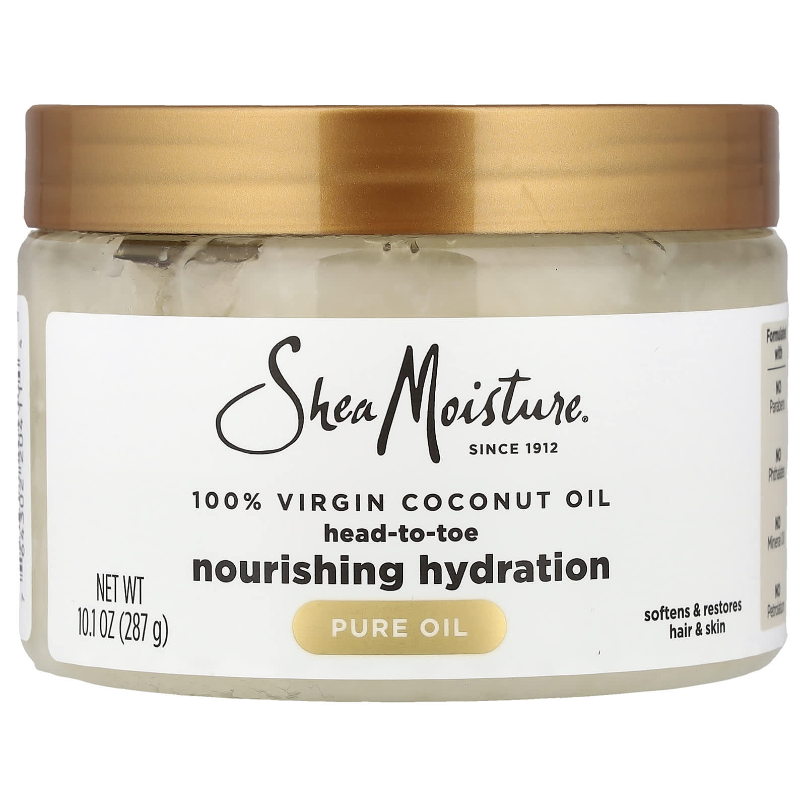 Head-To-Toe Nourishing Hydration, 100% Virgin Coconut Oil, 10.1 oz