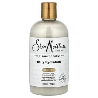 SheaMoisture, 100% Virgin Coconut Oil, Daily Hydration Shampoo, For All Hair Types, 13 fl oz (384 ml)