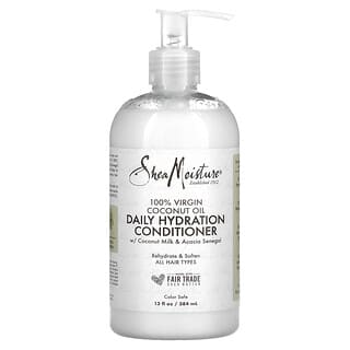 SheaMoisture, 100% Virgin Coconut Oil, Daily Hydration Conditioner, All Hair Types, 13 fl oz (384 ml)