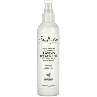 SheaMoisture, 100% Virgin Coconut Leave-In Treatment, Coconut Milk & Acacia Senegal, 8 fl oz (237 ml)