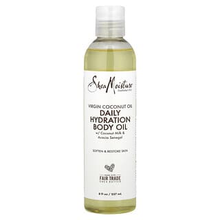 SheaMoisture, Aceite de coco 100% virgen, Aceite corporal de hidratación diaria, 237 ml (8 oz. Líq.)