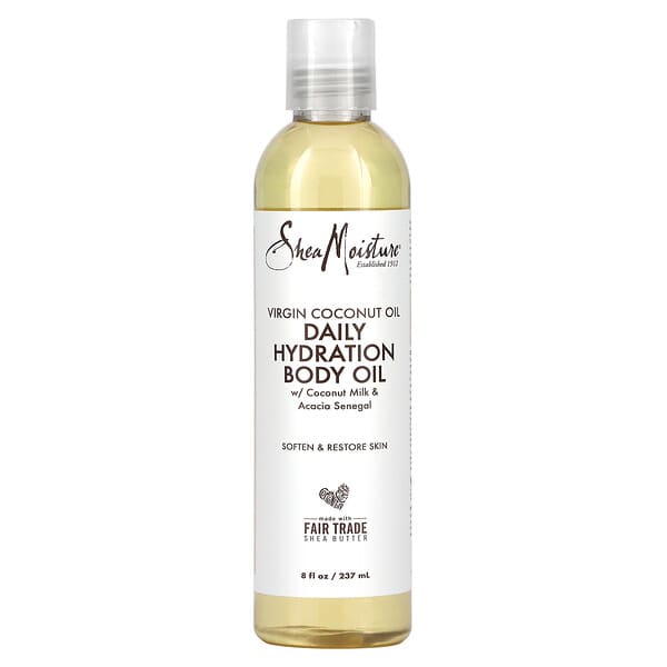 SheaMoisture, 100％バージンココナッツオイル、デイリーハイドレーションボディオイル、237ml（8液量オンス）