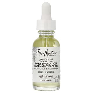 SheaMoisture, Huile de noix de coco 100 % vierge, Hydratation quotidienne pour le visage, 29 ml