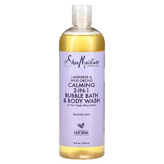 SheaMoisture, Calming 2-in-1 Bubble Bath & Body Wash, Lavender & Wild Orchid, 16 fl oz (473 ml)