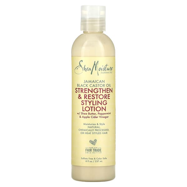 SheaMoisture, ジャマイカ産ブラックひまし油、補強＆補修スタイリングローション、237ml（8液量オンス）