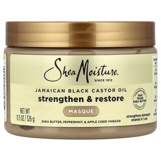 SheaMoisture, Jamajský čierny ricínový olej, posilňujúca a obnovujúca maska, 326 g