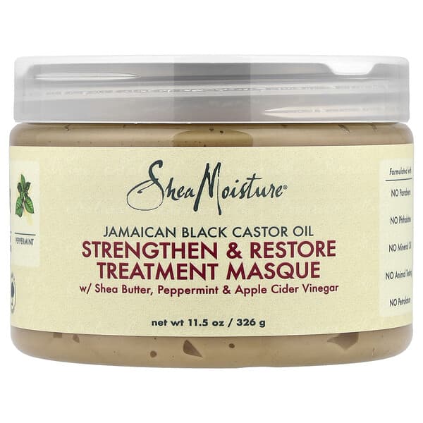 SheaMoisture, 자메이카 블랙 캐스터오일, 강화 및 회복 마스크, 326g(11.5oz)
