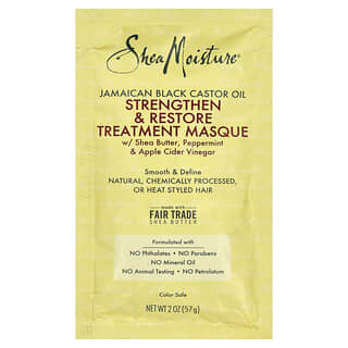SheaMoisture, Aceite de ricino negro de Jamaica, Mascarilla de tratamiento fortalecedor y restaurador, 57 g (2 oz)