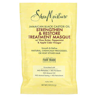 SheaMoisture, маска для зміцнення та відновлення з ямайською чорною рициновою олією, 57 г (2 унції)