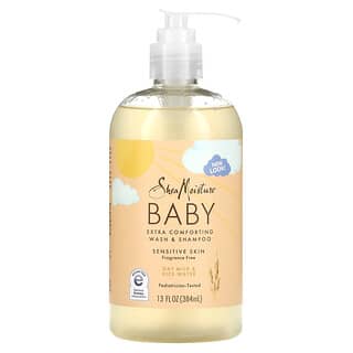 SheaMoisture, 嬰兒額外舒緩洗髮露，燕麥奶和米水，13 液量盎司（384 毫升）