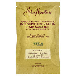 SheaMoisture, Masque capillaire au miel de manuka et à l'huile de mafura, Hydratation intense, 57 g