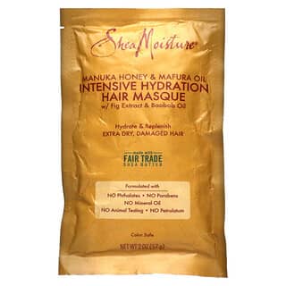 SheaMoisture, маска для волос, с медом манука с маслом мафуры, интенсивное увлажнение, 57 г (2 унции)